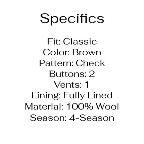 Ralph Lauren 44L Brown Check 2-Button Sport Coat Blazer Jacket P264 - Picture 3 of 10